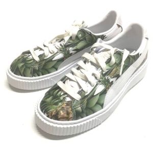 Puma Basket Platform Pineapple Gold White Sneaker